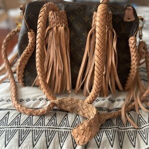 Louis Vuitton Brown and Tan Shoulder Bag